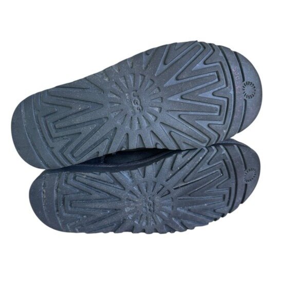 UGG Bailey Button Over The Knee Sheepskin Boots Black Women’s Size 6 Rare Style - Picture 7 of 16